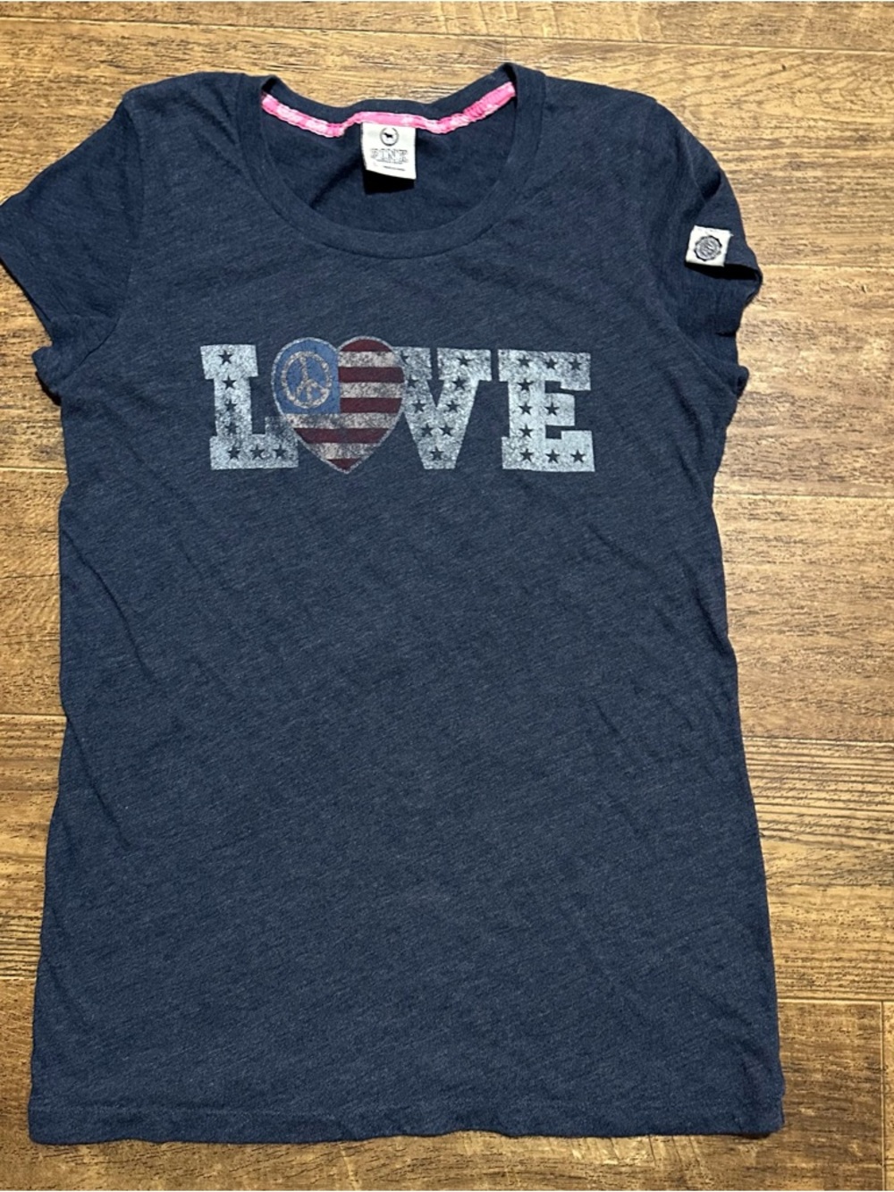 VS PINK AMERICANA Y2K VINTAGE TEE